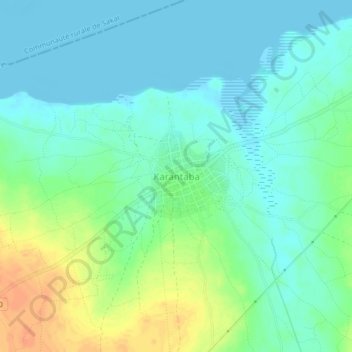 Carte topographique Karantaba, altitude, relief