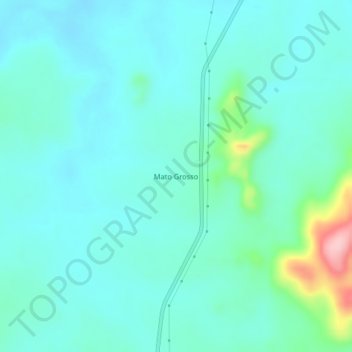 Carte topographique Mato Grosso, altitude, relief