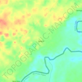 Carte topographique Alegria, altitude, relief