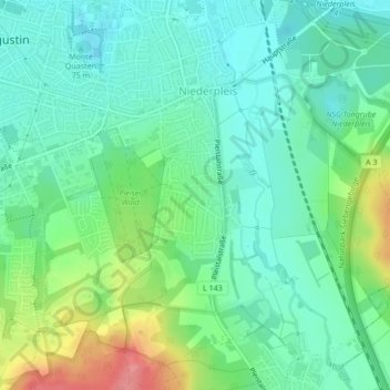 Carte topographique Schmerbroich, altitude, relief