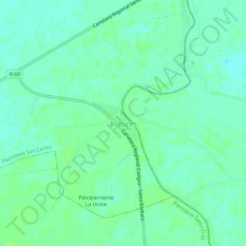 Carte topographique Bobures, altitude, relief