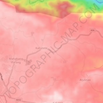 Carte topographique Kilib, altitude, relief