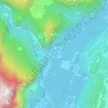 Carte topographique Sarche, altitude, relief