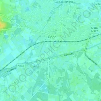 Carte topographique Kevelhammerhoek, altitude, relief