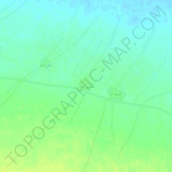 Carte topographique Moinabad, altitude, relief