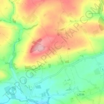 Carte topographique Knockavilla, altitude, relief