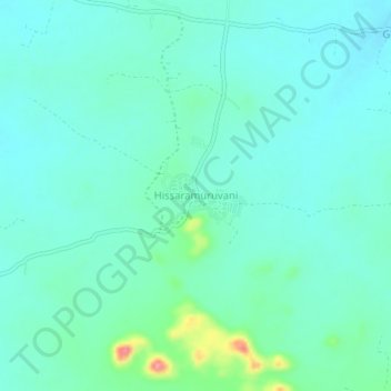 Carte topographique Hissaramuruvani, altitude, relief