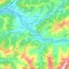Carte topographique Langreo, altitude, relief