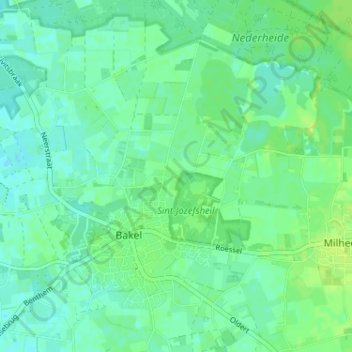 Carte topographique Zand, altitude, relief