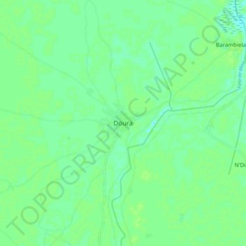 Carte topographique Doura, altitude, relief
