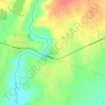 Carte topographique Bab al-Hadid, altitude, relief