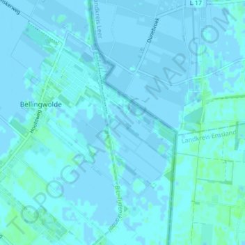 Carte topographique De Lethe, altitude, relief