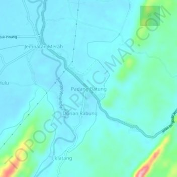 Carte topographique Padang Batung, altitude, relief