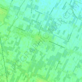 Carte topographique Limidi di Soliera, altitude, relief