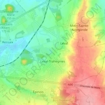 Carte topographique Ferme du Lutia, altitude, relief