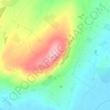 Carte topographique Binnion Hill, altitude, relief
