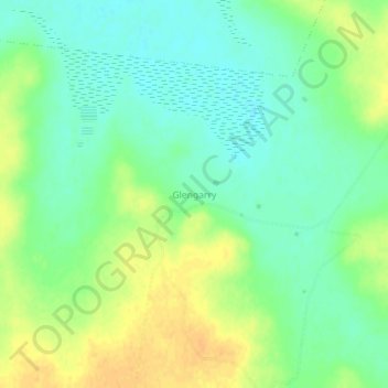 Carte topographique Glengarry, altitude, relief