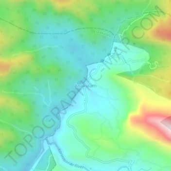 Carte topographique Elephant Pond, altitude, relief