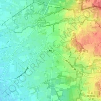 Carte topographique Vasse, altitude, relief