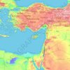 Carte topographique Cyprus, altitude, relief