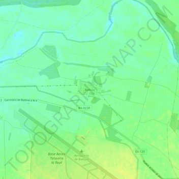 Carte topographique Balboa, altitude, relief