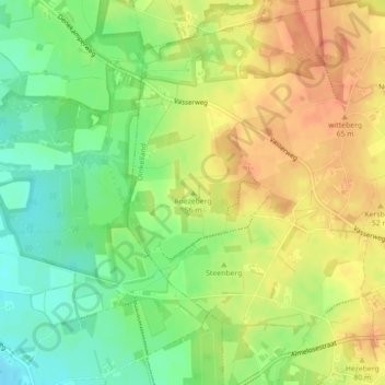 Carte topographique Roezeberg, altitude, relief