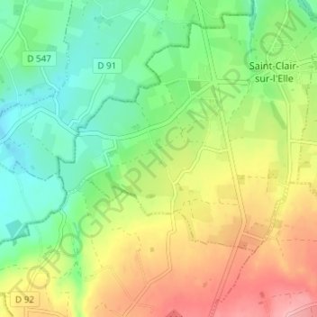Carte topographique Noron, altitude, relief