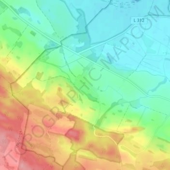 Carte topographique Gehren, altitude, relief