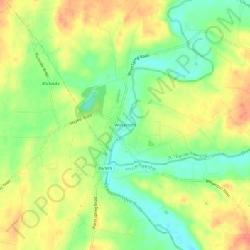 Carte topographique Williamson, altitude, relief
