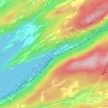 Carte topographique Fættenfjord, altitude, relief