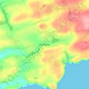 Carte topographique Nohoval, altitude, relief