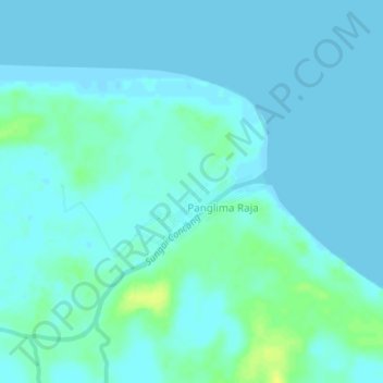 Carte topographique Concong Luar, altitude, relief