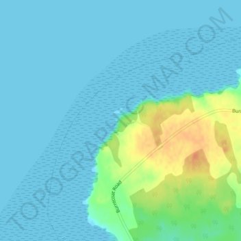 Carte topographique Burntcoat Head, altitude, relief