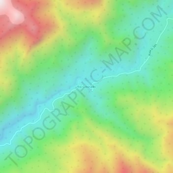 Carte topographique Río Colorado, altitude, relief