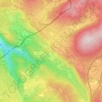Carte topographique Mihele, altitude, relief