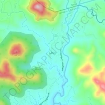Carte topographique Latag, altitude, relief