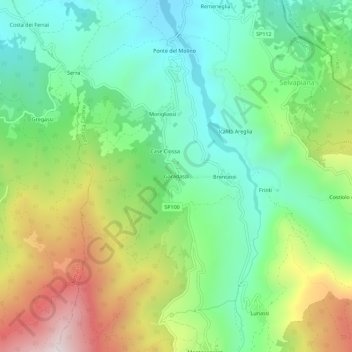 Carte topographique Garadassi, altitude, relief