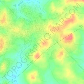 Carte topographique Awe, altitude, relief