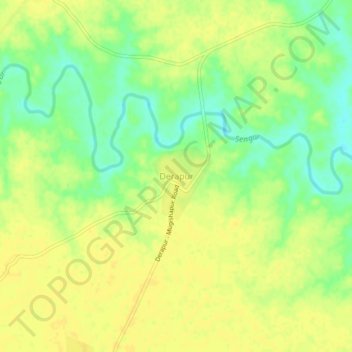 Carte topographique Derapur, altitude, relief