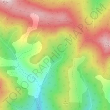 Carte topographique Dankova, altitude, relief