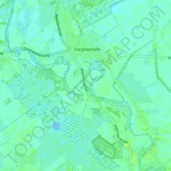 Carte topographique Ellersinghuizen, altitude, relief