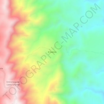 Carte topographique El Saltito, altitude, relief