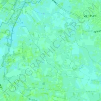 Carte topographique Hallerhoek, altitude, relief