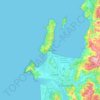 Carte topographique Talcahuano, altitude, relief