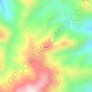 Carte topographique Buntu Tondok, altitude, relief