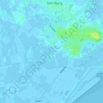 Carte topographique Zuid-Haffel, altitude, relief
