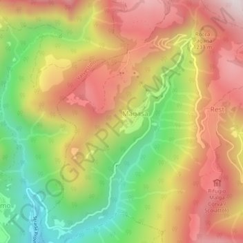 Carte topographique Foger, altitude, relief