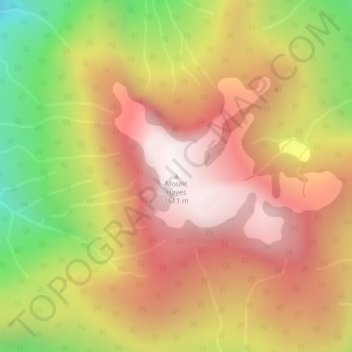 Carte topographique Mount Hayes, altitude, relief
