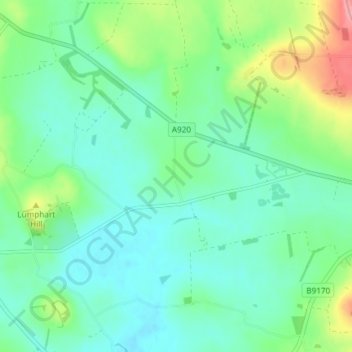 Carte topographique Fingask, altitude, relief