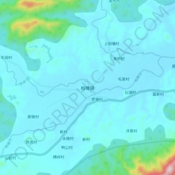 Carte topographique Baitang, altitude, relief